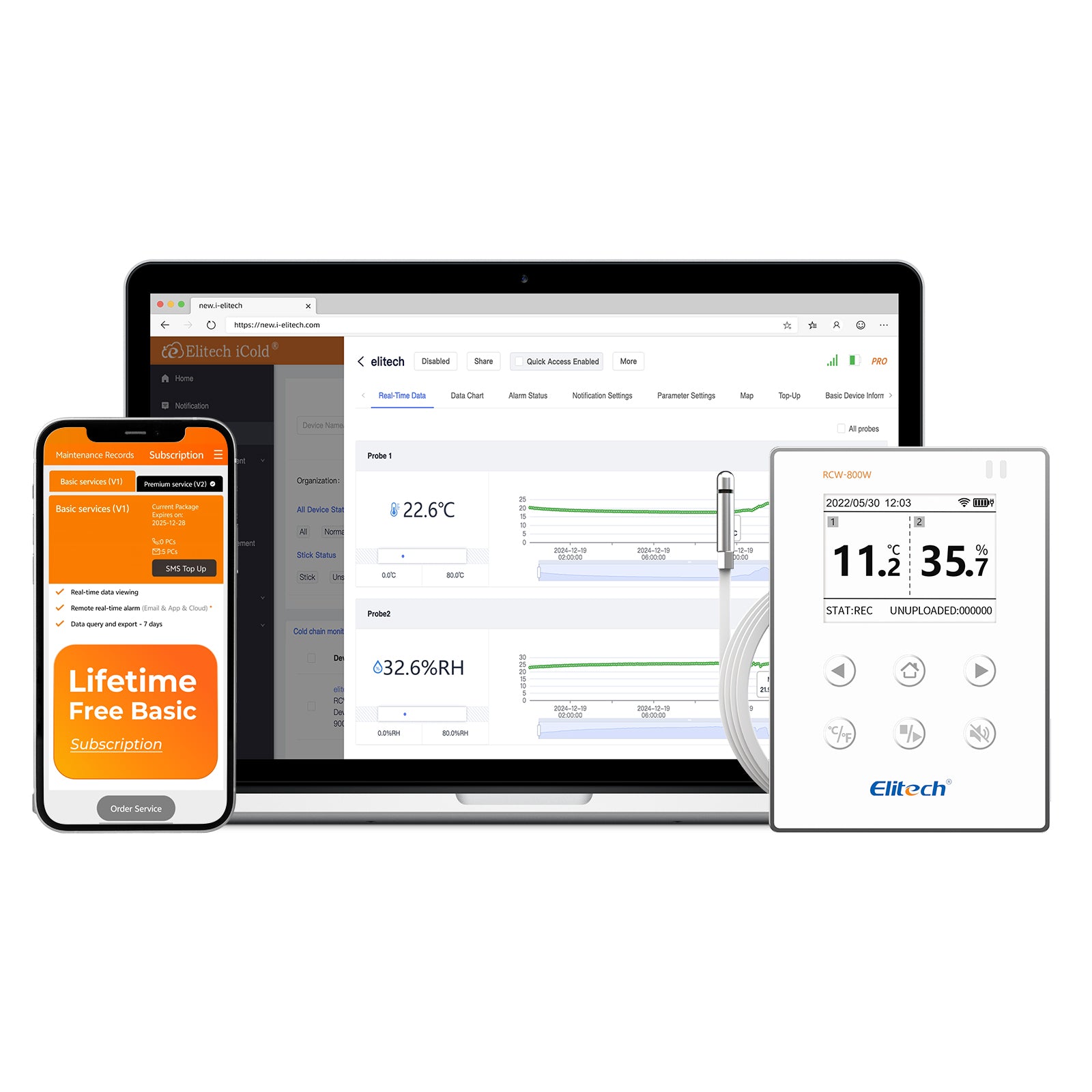 Elitech RCW-800W-THE WiFi monitor